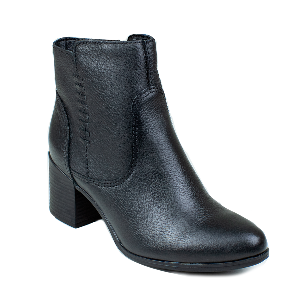 Bota Feminina Salto Cano Baixo  - PRETO
