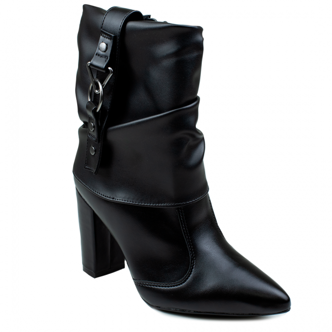 Bota Feminina Salto Quadrado - PRETO