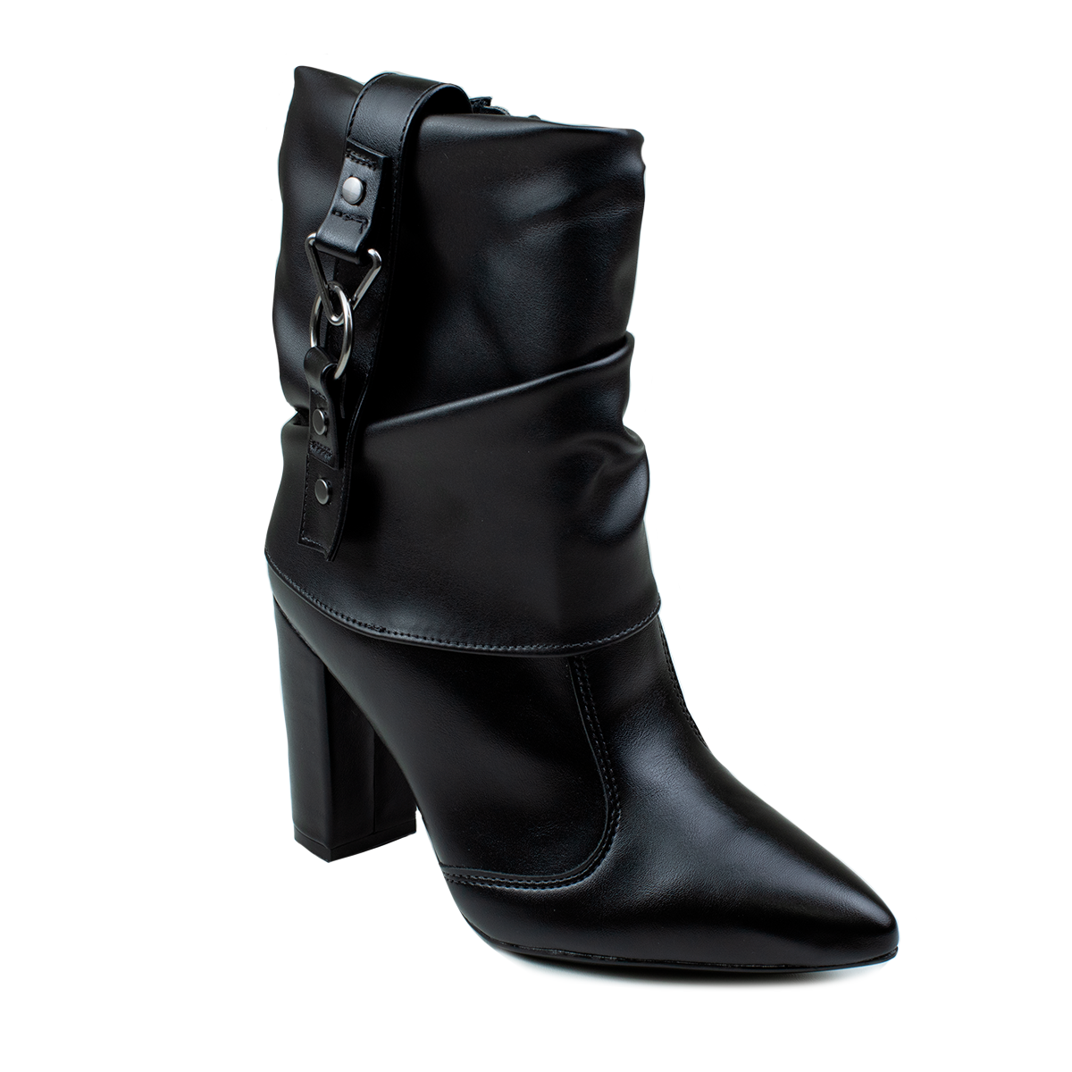 Bota Feminina Salto Quadrado - PRETO