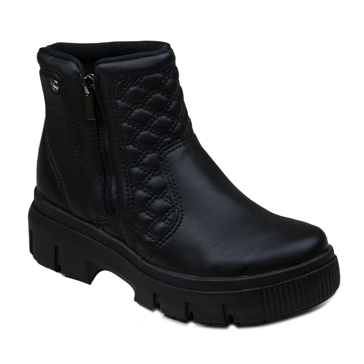 Bota Feminina Cano Baixo Zíper - PRETO