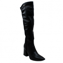 Bota Feminina Salto Cano Alto Strecht - PRETO