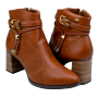 Bota Feminina Dakota Salto cb Fivela - CONHAQUE