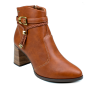 Bota Feminina Dakota Salto cb Fivela - CONHAQUE