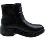 Bota Feminina Cano Baixo Fivela - PRETO