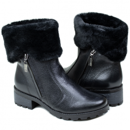 Bota Feminina Cano Baixo Pelo - PRETO
