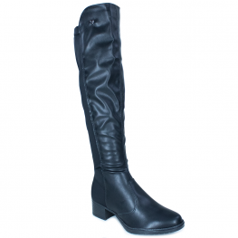 Bota Feminina Salto Cano Alto Strecht - PRETO