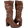 Bota Feminina Salto Cano Alto  - CAFE