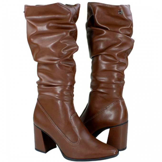 Bota Feminina Salto Cano Alto  - CAFE