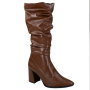 Bota Feminina Salto Cano Alto  - CAFE