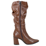 Bota Feminina Salto Cano Alto  - CAFE