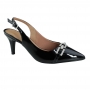 Sapato Feminino Salto Channel Verniz - PRETO