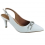 Sapato Feminino Salto Channel - BRANCO