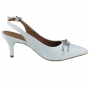 Sapato Feminino Salto Channel - BRANCO