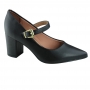 Sapato Feminino Salto Quadrado Boneca - PRETO