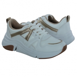 Tênis Feminino Jogging - BRANCO/DOURADO
