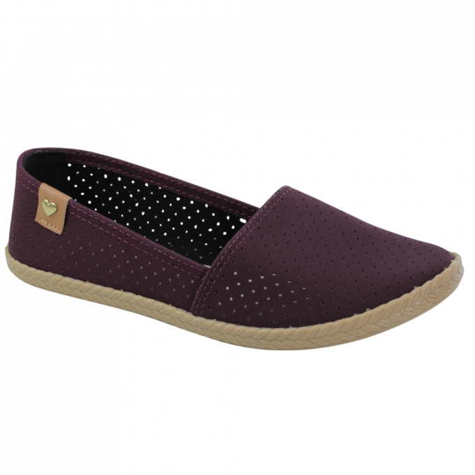 Sapatilha Feminina Moleca Microfuro  - VINHO
