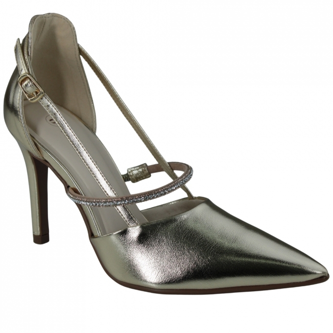 Sapato Feminino Salto Brilho  - DOURADO