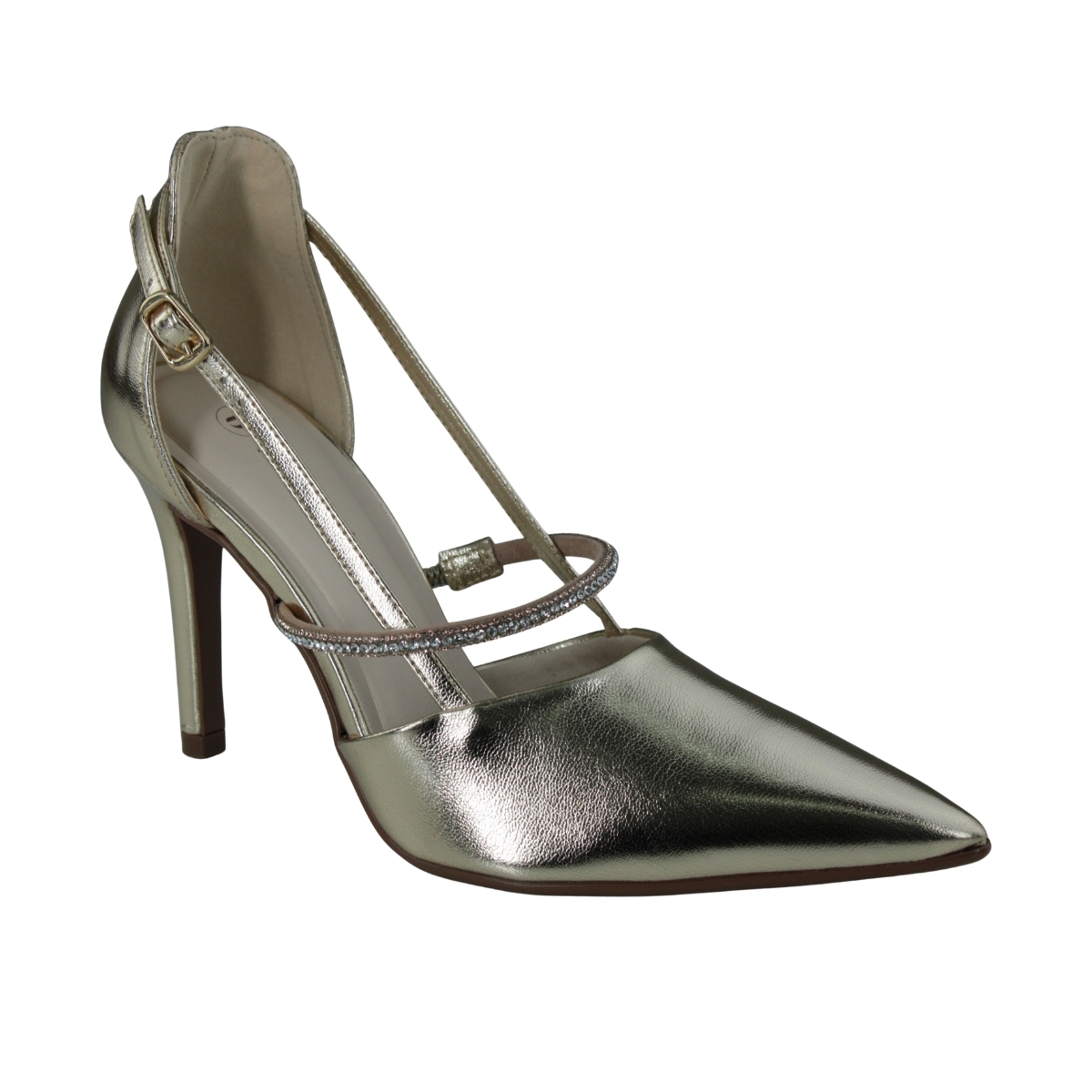 Sapato Feminino Salto Brilho  - DOURADO