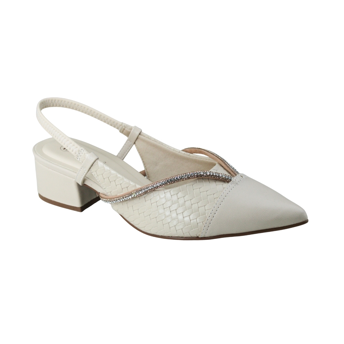 Sapato Feminino Salto Quadradi Chanel Trice Brilho - AVEIA