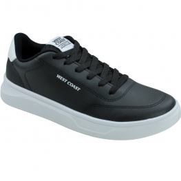 Sapatênis Masculino West Coast Sunset  - PRETO/BRANCO/BRANCO