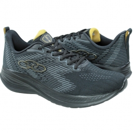 Tênis Masculino Olympikus Marte - PRETO/DOURADO