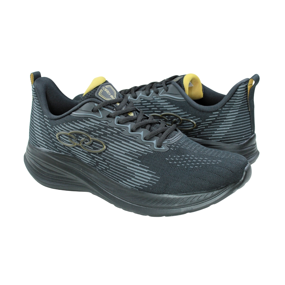 Tênis Masculino Olympikus Marte - PRETO/DOURADO