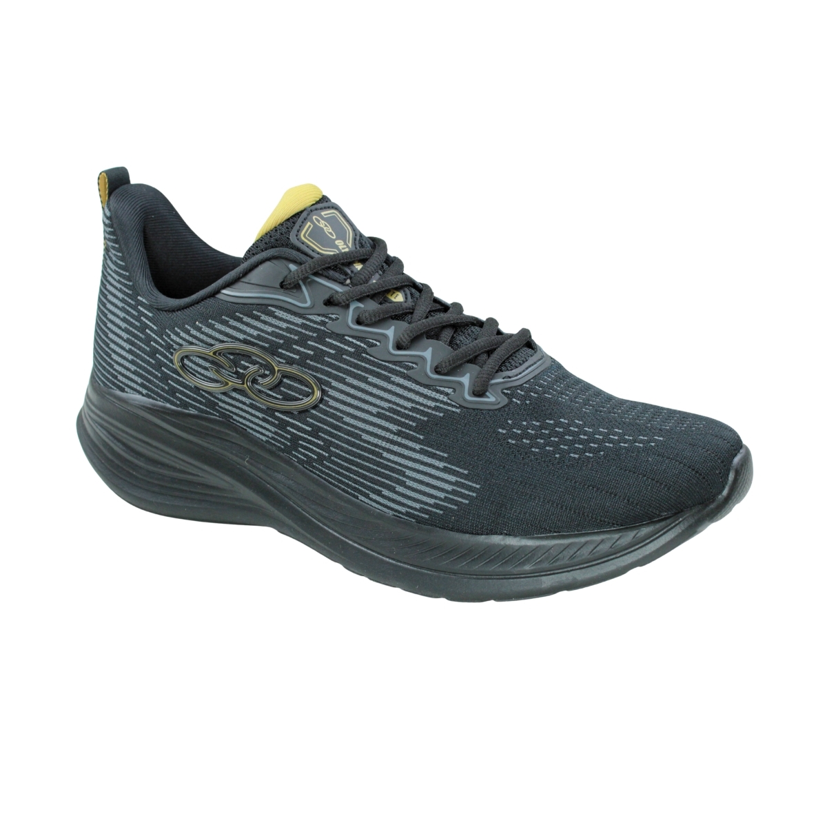 Tênis Masculino Olympikus Marte - PRETO/DOURADO