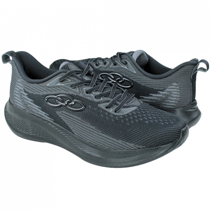 Tênis Masculino Olympikus Nivel - PRETO/PRETO
