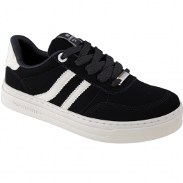 Tênis Feminino Casual Nobuck - PRETO/MARFIM