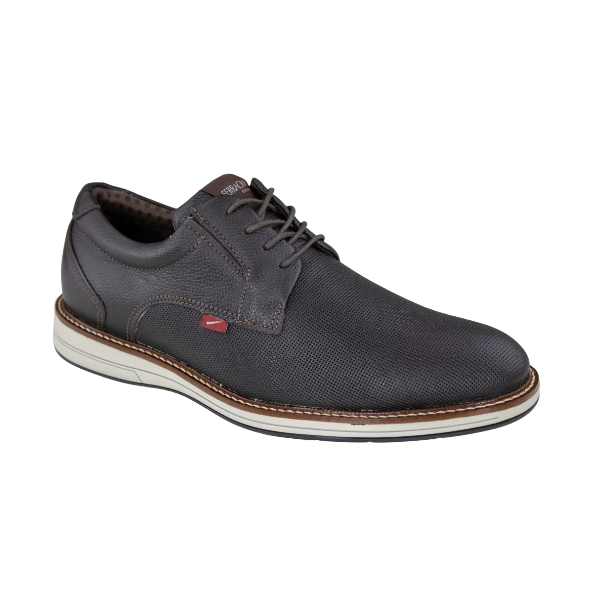Sapato Masculino Ferracini Kingston Amarrar  - CHOCOLATE