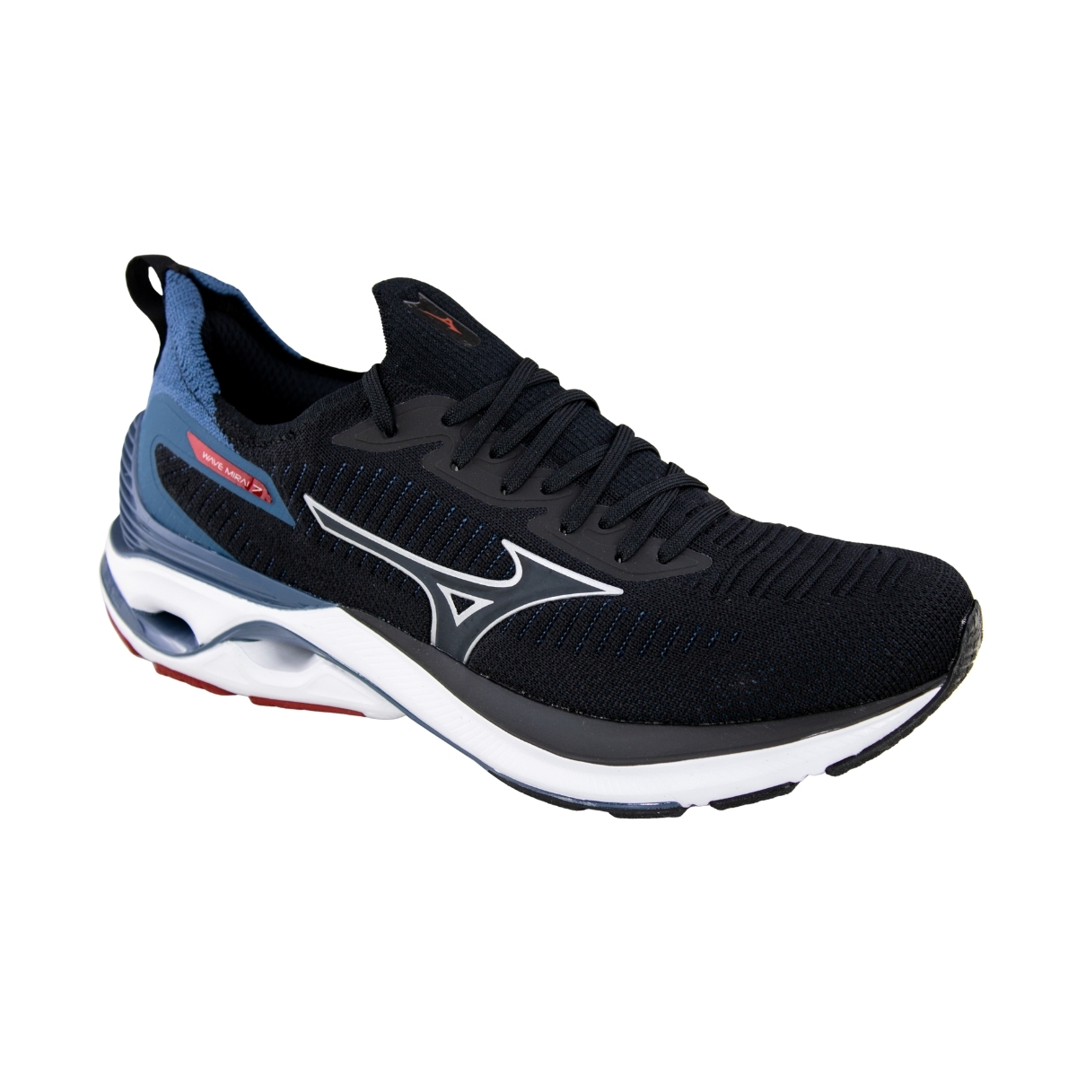 Tênis Masculino Mizuno Mirai 7 - PRETO/PETROLEO