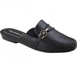 Mule Feminino Piccadilly Fivela - PRETO