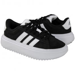 Tênis Feminino Grand Court Platform Suede - PRETO/BRANCO