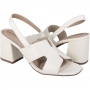 Sandalia Feminina Beira Rio Salto Bloco - CREME