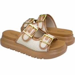 Tamanco Feminino Anabela Birk - NATURAL/CAMEL
