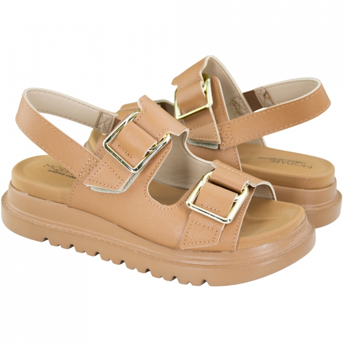 Sandalia Feminina Modare Anabela Birk - CAMEL