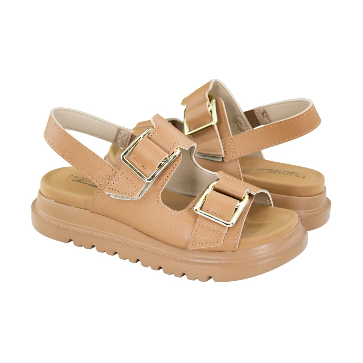 Sandalia Feminina Modare Anabela Birk - CAMEL