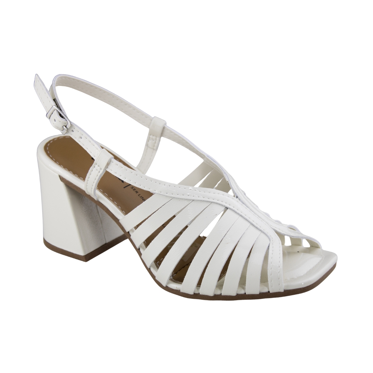 Sandalia Feminina Dakota Salto Tiras - CREAM
