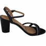 Sandália Feminina Vizzano Salto Tiras Brilho - PRETO