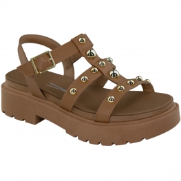 Sandália Feminina Vizzano Tratorada Pelica - CAMEL