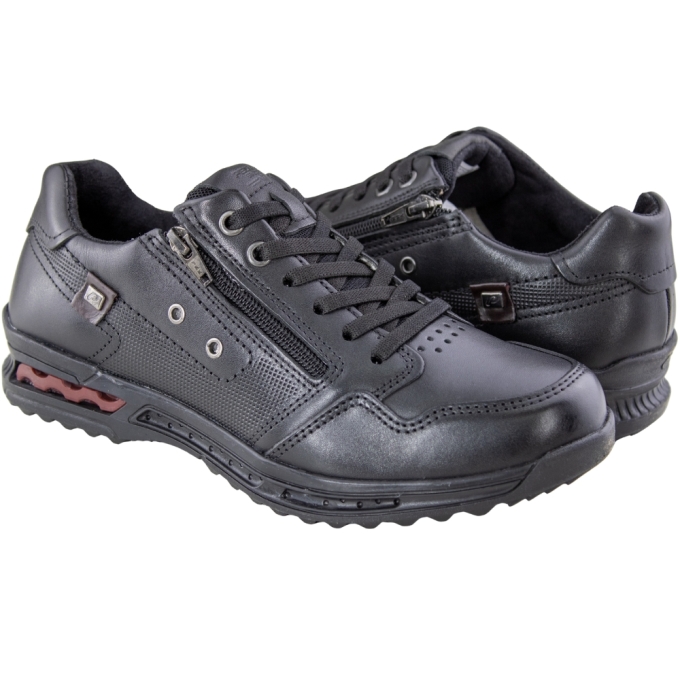 Sapatenis Masculino Pegada Amortech - PRETO/BORDO