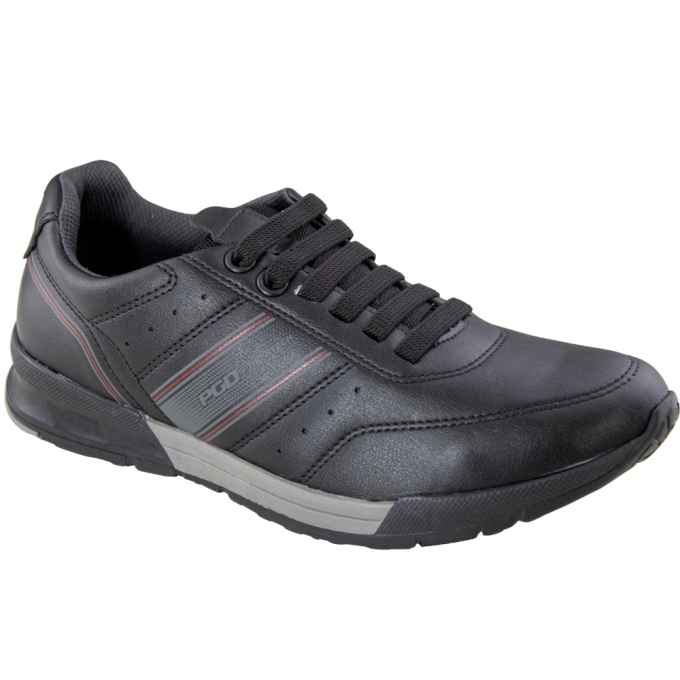 Sapatenis Masculino Pegada Runn  - PRETO