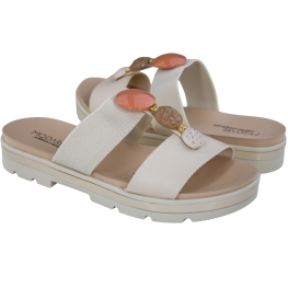 Tamanco Feminino Modare Anabela Pedras - CREME