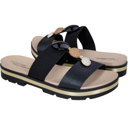 Tamanco Feminino Modare Anabela Pedras - PRETO