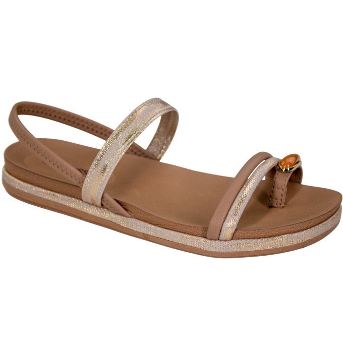 Sandália Feminina Rasteira Dedo - MOCCA/ROSE