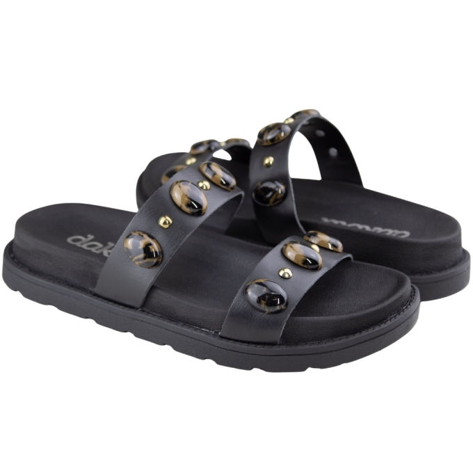 Sandalia Feminina Dakota Flatform Pedras - PRETO