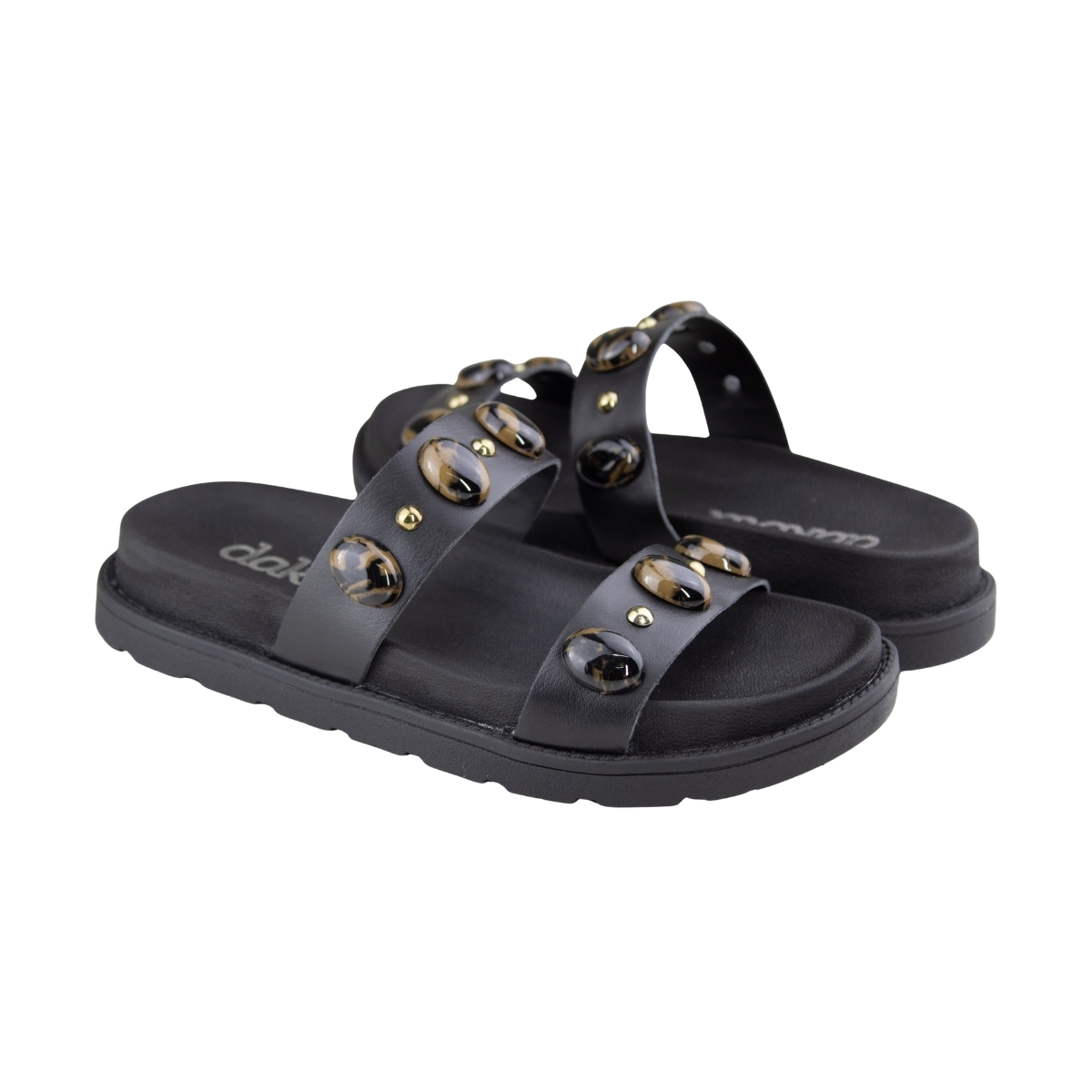 Sandalia Feminina Dakota Flatform Pedras - PRETO