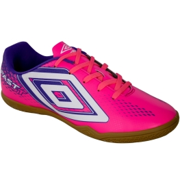 Chuteira Indoor Umbro Fast II - PINK/ROXO/BRANCO
