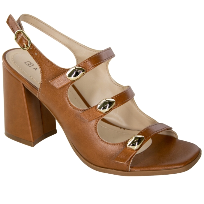 Sandália Feminina Ramarim Salto Bloco  - TOFFE
