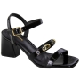 Sandália Feminina Via Marte Bloco Metal - PRETO